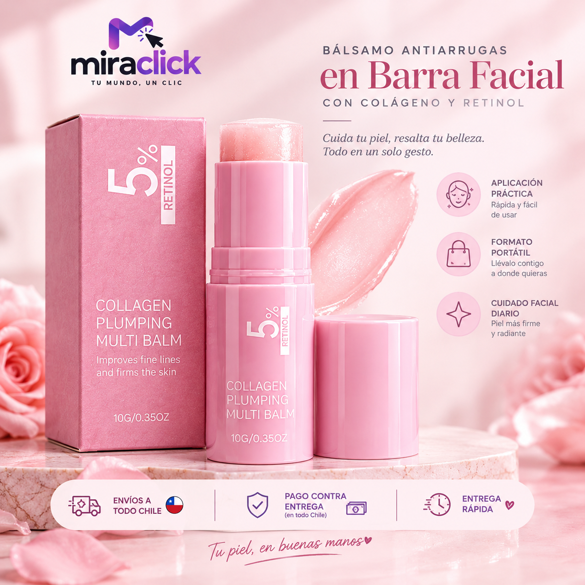 ✨ BÁLSAMO FACIAL COLÁGENO 3 EN 1 - HIDRATACIÓN, FIRMEZA Y LUMINOSIDAD INSTANTÁNEA